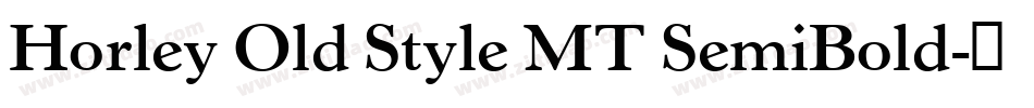 Horley Old Style MT SemiBold字体转换